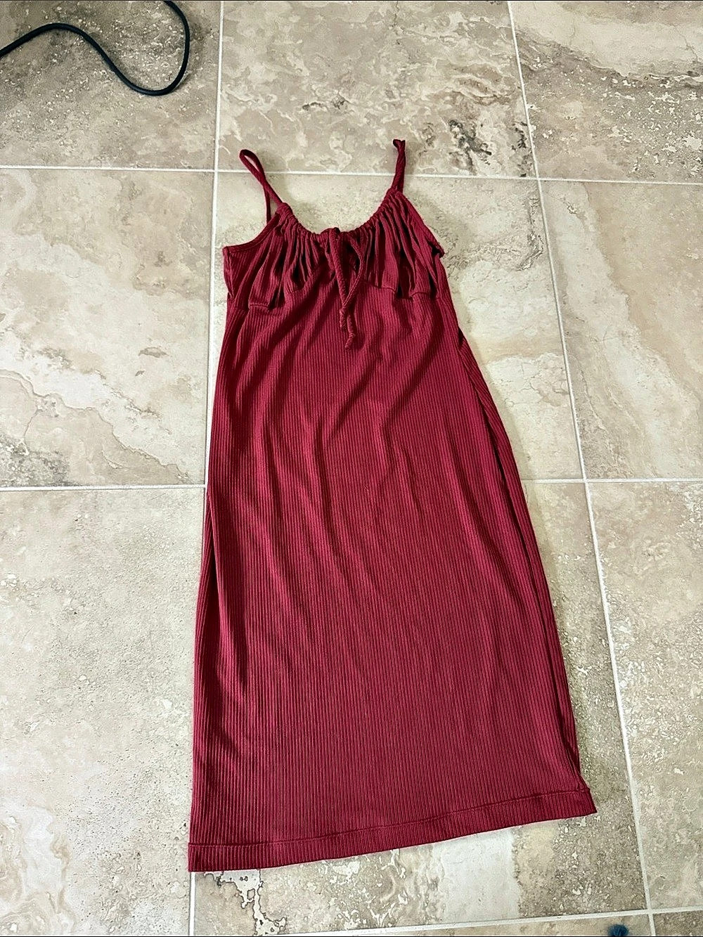 Livi by Olivia Rae Ribbed Mini Dress in Red Like New
